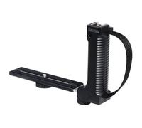 Hama Barrette porte-flash coudée à 90° (pliable pour appareils photo / vidéo avec vis de trépied, avec poignée et boucle, 34 mm x 190 mm) Noir