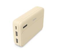 Hama Batterie Externe 10000mAh USB-C, Indicateur LED, Sorties 2xUSB-A Sable | Power Bank Compact Certifié Avion, Indicateur Charge, Batterie de Secours Universelle Smartphone Tablette Écouteurs Enceintes