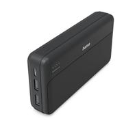 Hama Batterie Externe 20000mAh USB-C, Indicateur LED, Sorties 2xUSB-A, Gris | Power Bank Compact Certifié Avion, Indicateur Charge, Batterie de Secours Universelle Smartphone Tablette Écouteurs Enceintes