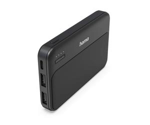 Hama Batterie Externe 5000mAh USB-C, Indicateur LED, sorties 2xUSB-A, Gris | Power Bank Compact Certifié Avion, Indicateur Charge, Batterie de Secours Universelle Smartphone Tablette Écouteurs Enceintes