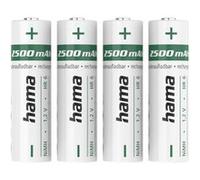 HAMA Batteries NiMH, AA Mignon, 2 500 mAh, 1,2 V, 4 pièces G