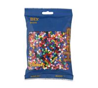Hama Perles à repasser Midi – sachet env. 3000 pièces, couleurs assorties – 201-00