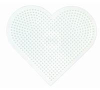Hama Plaque cœur Midi pour perles 5 mm - Support création enfants dès 5 ans - Blanche
