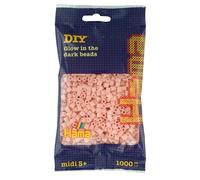Sachet de 1000 perles a repasser hama midi phosphorescent rouge - loisirs creatifs - 207-56 multicolore