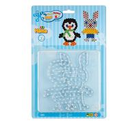 HAMA - Blister 2 plaques Pingouin et Lapin : pour perles à repasser taille Maxi - Loisirs créatifs transparent, Small