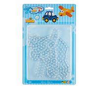 Hama - Blister 2 plaques : Voiture et Avion - pour perles à repasser taille Maxi - Loisirs créatifs 8103 Transparent Petit