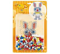 Hama - Blister Perles à Repasser Maxi Lapin - 250 Perles 10 mm - Plaque Lapin Transparente - Loisirs créatifs Enfants dès 3 Ans