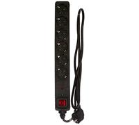 Hama Bloc Multiprises 45°" (6 Prises, Protection Contre la surtension, Prises tournées à 45°, Longueur de câble de 1,4m) Noir
