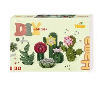 HAMA - Boite ART "Succulentes" - 6.000 perles + 3 plaques - Perles à repasser taille MIDI - loisirs créatifs - +14 ans, coloré
