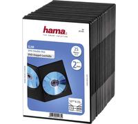 HAMA Boîte DVD Slim Double Noir, paquet de 25