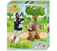 Hama - Boite Les Chiens et Les Chats 3D - 2500 Perles et 1 Plaque - Perles à Repasser Taille Midi - Loisirs créatifs 3253 Vert/Marron/Noir/Blanc