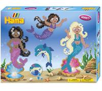 Hama Boîte de perles à repasser Les Sirènes – 4000 pièces Midi 5 mm + 2 plaques
