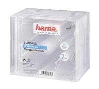 Hama Boîtier CD Double Standard pour 2 CD DVD Blu-ray, Noir