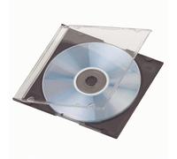 Hama Boîtier Slim (pour CD et disques Blu-ray, ultra mince, avec une feuille pour la couverture, lot de 20) Noir/Transparent