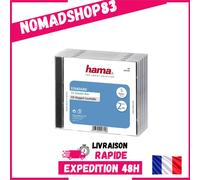 Hama Boîtier CD Standard Double 2 CD DVD Blu-Ray, Lot de 25, Noir