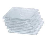 Hama Étui à CD 00044748 – Transparent pour 1 CD/DVD/Blu-Ray, lot de 5