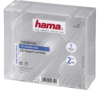 Hama - Boîtier de rangement pour CD - capacité : 2 CD - transparent (pack de 5)