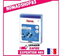 Hama Boîtier double Blu-ray avec film jaquette, lot de 3, bleu