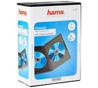 Hama Boîtier Double (pour DVD, Convient également aux CD et disques Blu-Ray, avec Film pour l'insertion de la Jaquette, Lot de 5) Noir