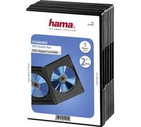 Hama - Boîtier DVD Jewel - capacité : 2 DVD - noir (pack de 5)