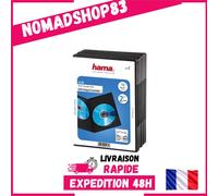 Hama Boîtier DVD Slim Double Noir Transparent Lot de 10 Ultra Mince