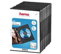 Hama Boîtier DVD Slim souple ultra mince avec feuille de couverture Noir Lot de 25