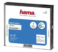 Hama Boîtier Multipack (pour 6 CD/DVD/Blu-Ray, Multipack, 6 in 1, étui de Protection pour CD) Noir/Transparent
