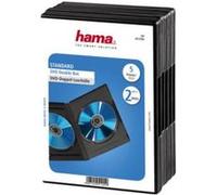 Hama Boîtier double DVD pour CD et Blu‑Ray – film pour jaquette – Lot de 5 Noir