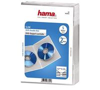 Hama Boîtier pour DVD "Slim" double – Transparent – Lot de 5