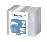 Hama Boîtier Slim (pour CD et disques Blu-ray, ultra mince, avec une feuille pour la couverture, lot de 20) Transparent