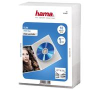 Hama Boîtier Slim (pour DVD, Convient également aux CD et disques Blu-Ray, Ultra Mince, avec Une Feuille pour la Couverture, Lot de 10) Transparent