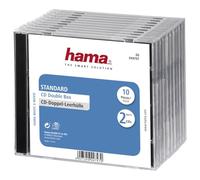 Hama Boîtier standard double pour CD/Blu-ray – Étui protecteur – Paquet de 10 Noir/Transparent