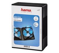 Hama Boîtier Standard (pour 6 DVD, Convient également aux CD et disques Blu-Ray, avec Film pour l'insertion de la Jaquette, Lot de 3) Noir