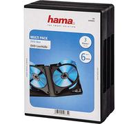 Hama Boîtier standard 6 disques (DVD/CD/Blu-ray) avec film jaquette – Lot de 3, Noir