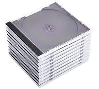Hama Boîtier standard (pour CD et disques Blu-Ray, Étui protecteur pour CD, paquet de 10) Noir/Transparent