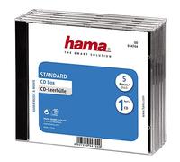 Hama Etui à CD 00044744 1 CD/DVD/Blu-Ray transparent, noir Polystyrène 5 pc(s)