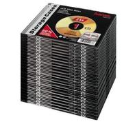 Hama Etui à CD Slim 00051167 1 CD/DVD/Blu-Ray transparent, noir Polystyrène 25 pc(s)