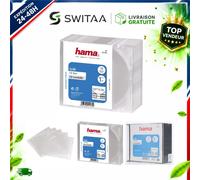 Hama Boîtiers CD Slim transparents pour CD DVD Blu-ray Lot de 10