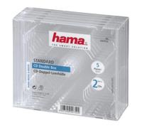 Hama Boîtier CD double standard – Protection pour CD et Blu-ray – Paquet de 5 Transparent