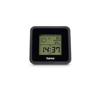 Hama Thermomètre/hygromètre numérique «Borneo» – Température, humidité, heure, répétition d'alarme – Noir