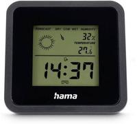 Hama Thermomètre/hygromètre numérique «Borneo» – Température, humidité, heure, répétition d'alarme – Noir