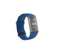 Hama Bracelet de montre Fitbit Charge 3 et Charge 4-22 mm - Bracelet de rechange réglable en polyuréthane thermoplastique - Boucle en acier inoxydable - Bleu