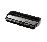 Hama Brosse en fibre carbone pour vos vinyles (nettoyage antistatique des vinyles, brosse pour disques vinyles), noir / argent