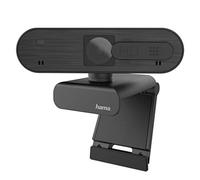 Hama C-600 Webcam PC - Qualité Vidéo FHD 1080p, Microphone Intégré, Cache Lentille, Filetage 1/4, Auto Focus - Convient pour Les Appels Vidéos et Le Streaming - Noir