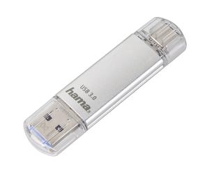 Hama C-Laeta lecteur USB flash 256 Go USB Type-A / USB Type-C 3.2 Gen 1 (3.1 Gen 1) Argent
