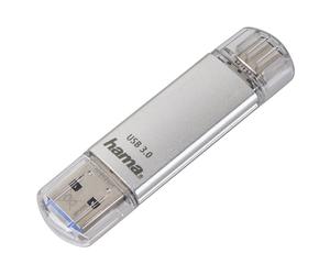 Hama C-Laeta lecteur USB flash 64 Go USB Type-A / USB Type-C 3.2 Gen 1 (3.1 Gen 1) Argent