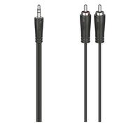 Hama Câble Adaptateur Jack Plug 2 RCA Noir