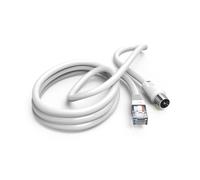 Hama Cordon d'antenne 2,5 m double blindage fiche coax mâle vers RJ45 Blanc