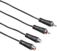 HAMA Câble audio 2xRCA-2xRCA Rallonge noir 1.5m