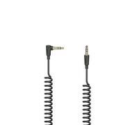 Cordon spiralé, jack mâle 3,5 mm 90 °/conn . mâle, stéréo, 1,5 m